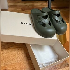 Bally Forest Green Slip-On Shoes